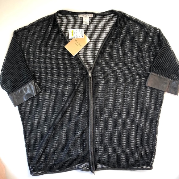 Mona Leah Couture Paris Black Mesh Jacket NWT - Picture 2 of 10